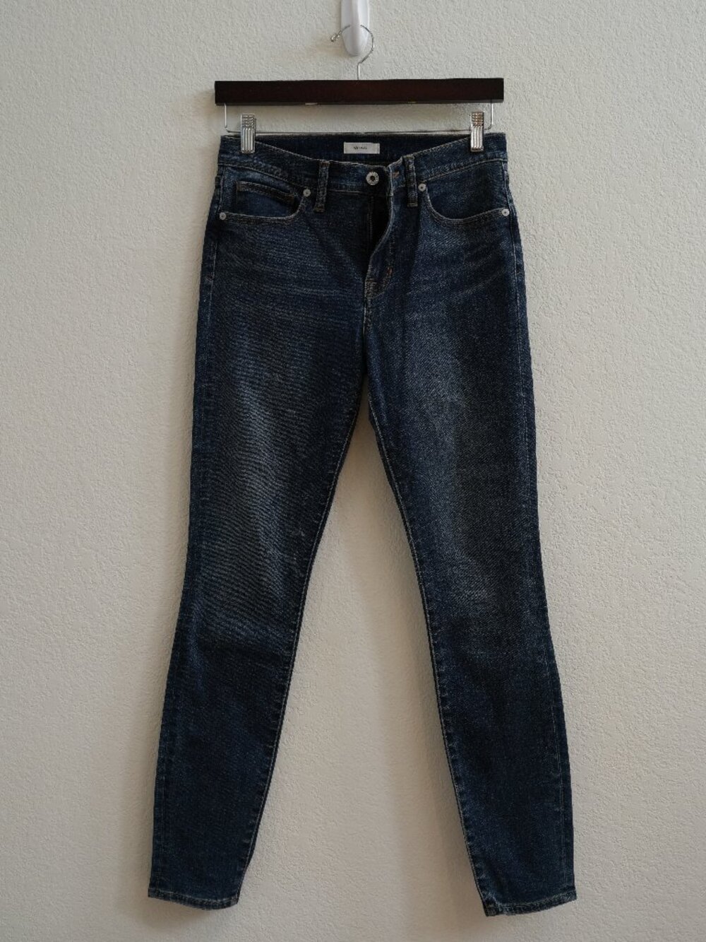Vince Five Pocket Skinny Jeans Womens 28 Mid Rise Ankle Dark Indigo Wash Denim
